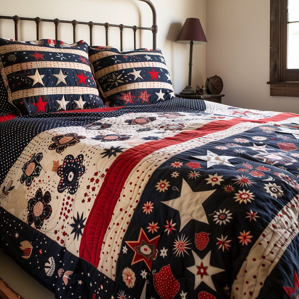 Patriotic TAI100724054 Quilt Bedding Set