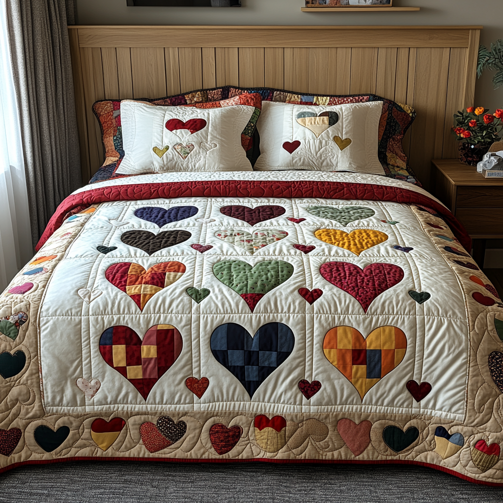 Heart DAI040924005 Quilt Bedding Set