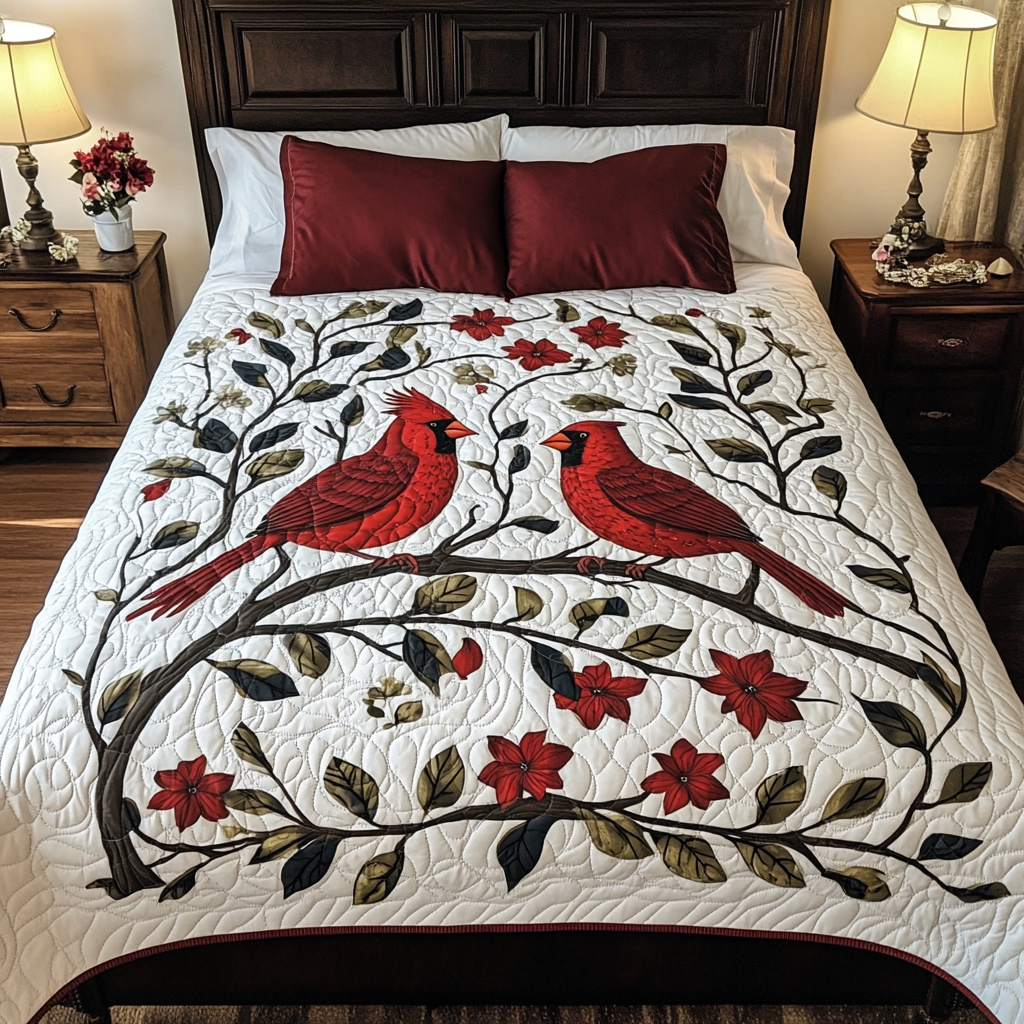 Christmas Cardinal TAI021024053 Quilt Blanket