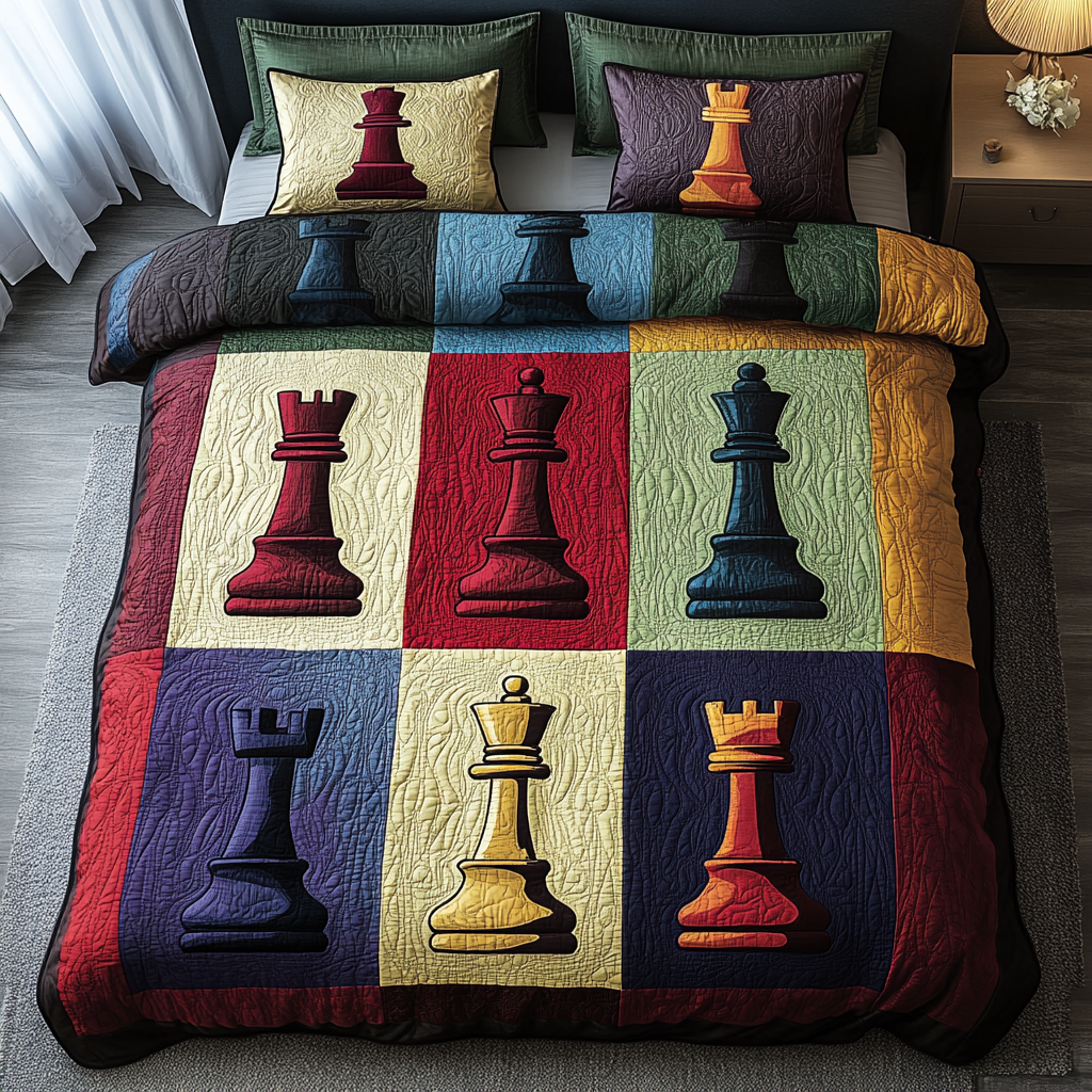 Chess DAI301224252 Quilt Bedding Set