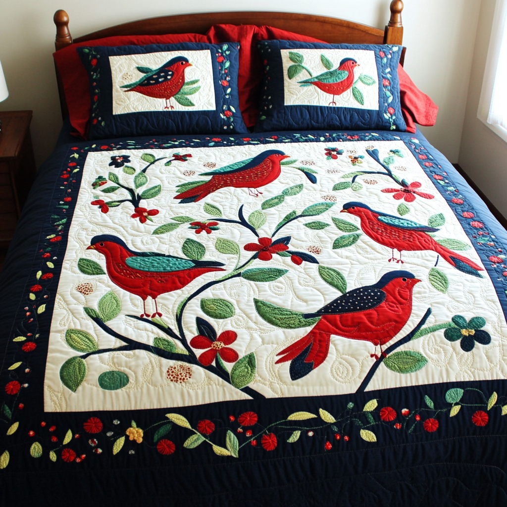 Bird DAI280824065 Quilt Bedding Set