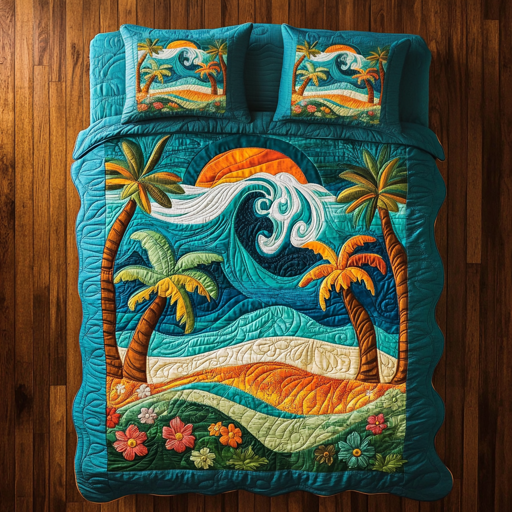 Sunset Beach DAI090125028 Quilt Bedding Set