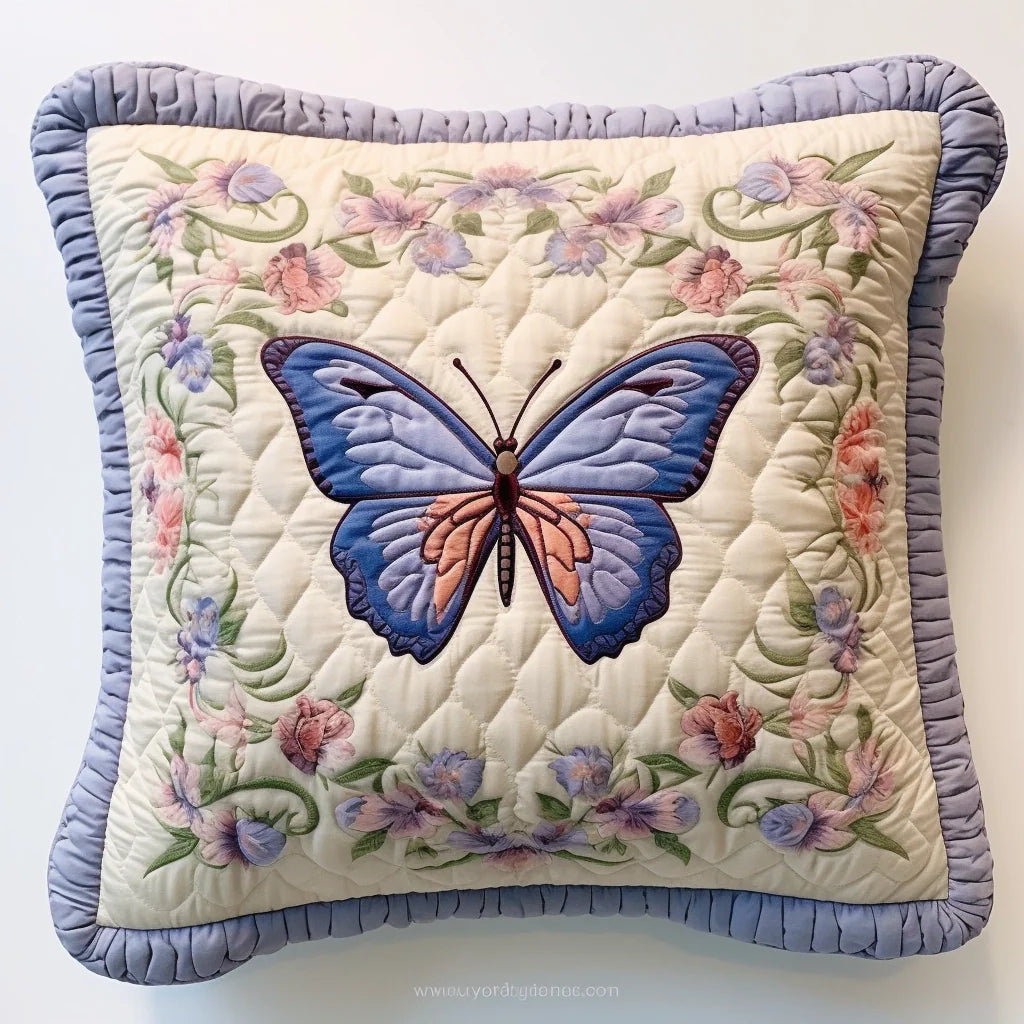 Butterfly TAI060324070 Quilted Pillow Case