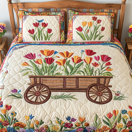 Tulip Wagon DAI110225140 Quilt Bedding Set