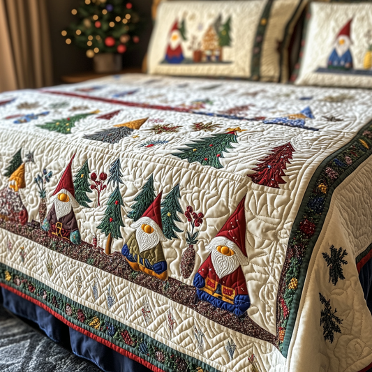 Christmas Gnome TAI181024209 Quilt Bedding Set