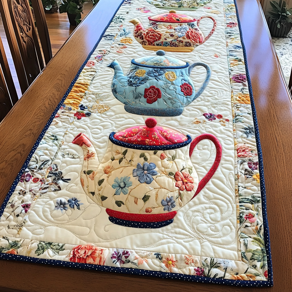 Teapot TAI041024298 Quilted Table Runner