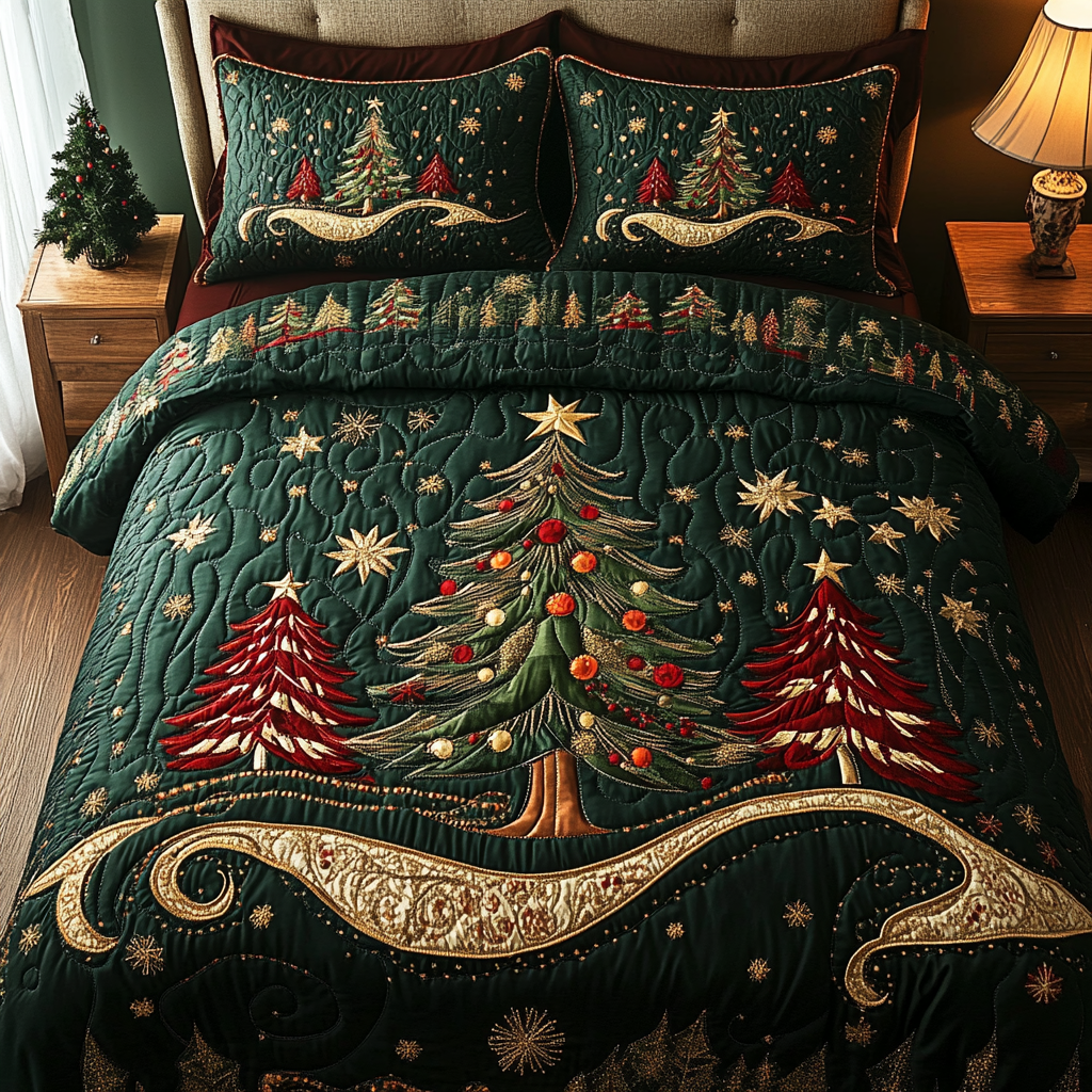 Christmas Tree TAI141124106 Quilt Bedding Set