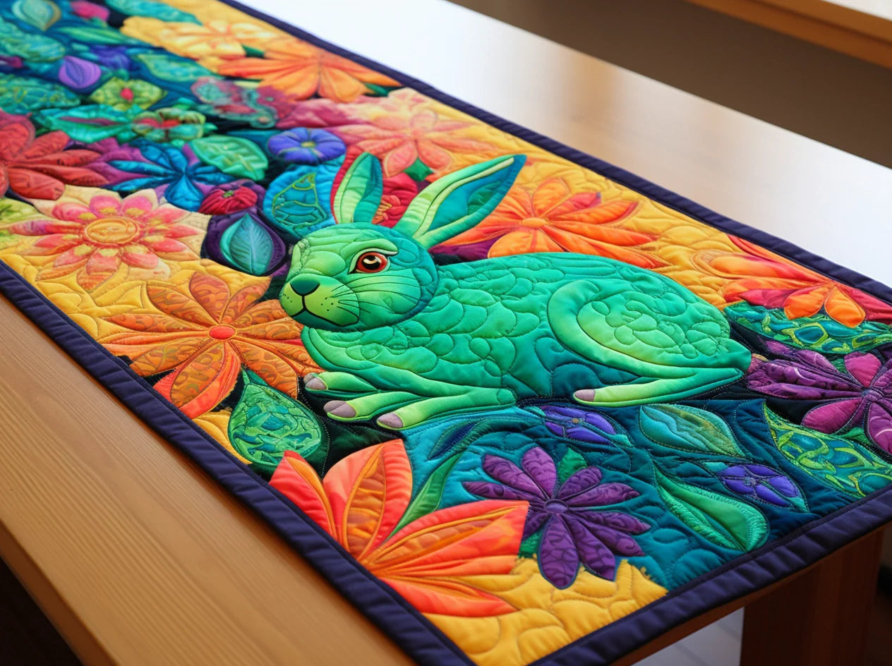 Rabbit TAI260224393 Quilted Table Runner