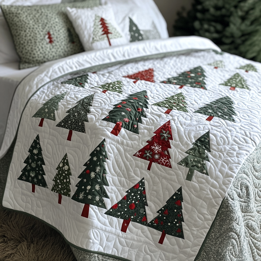 Christmas Tree TAI040924272 Quilt Blanket