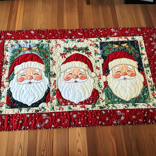 Christmas Santa TAI040924351 Quilted Table Runner