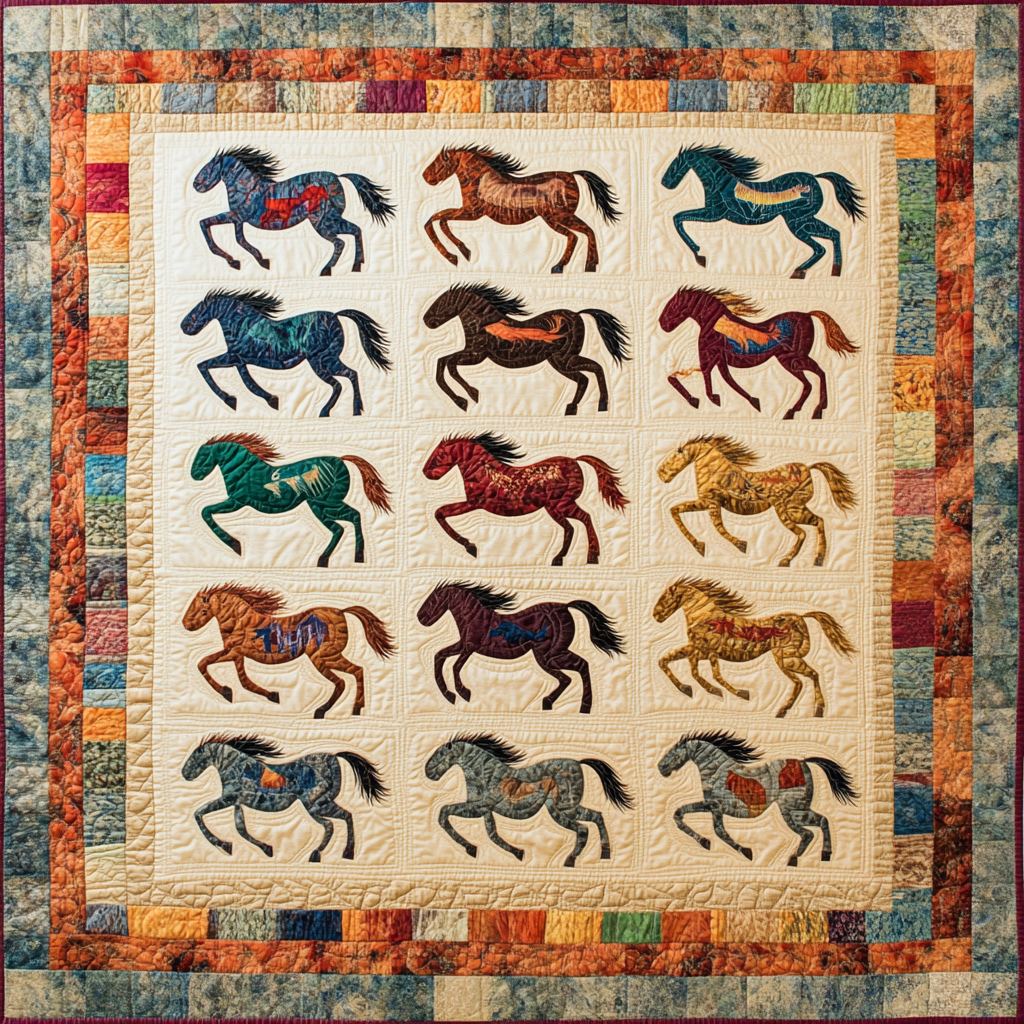 Horse DAI070824076 Quilt Blanket