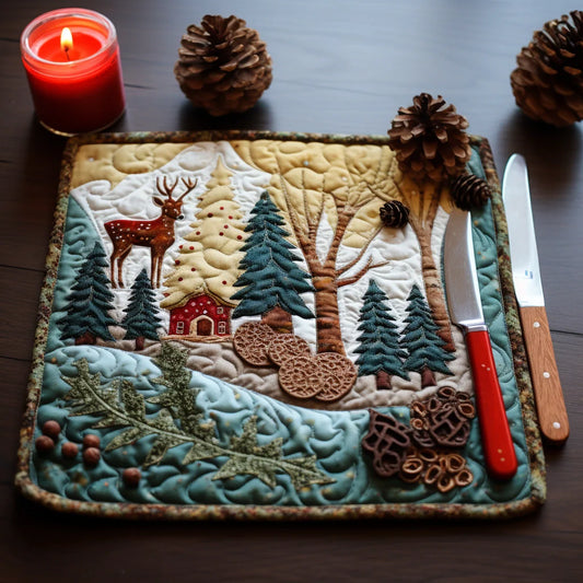 Woodland Deer TAI260224089 Quilted Placemats