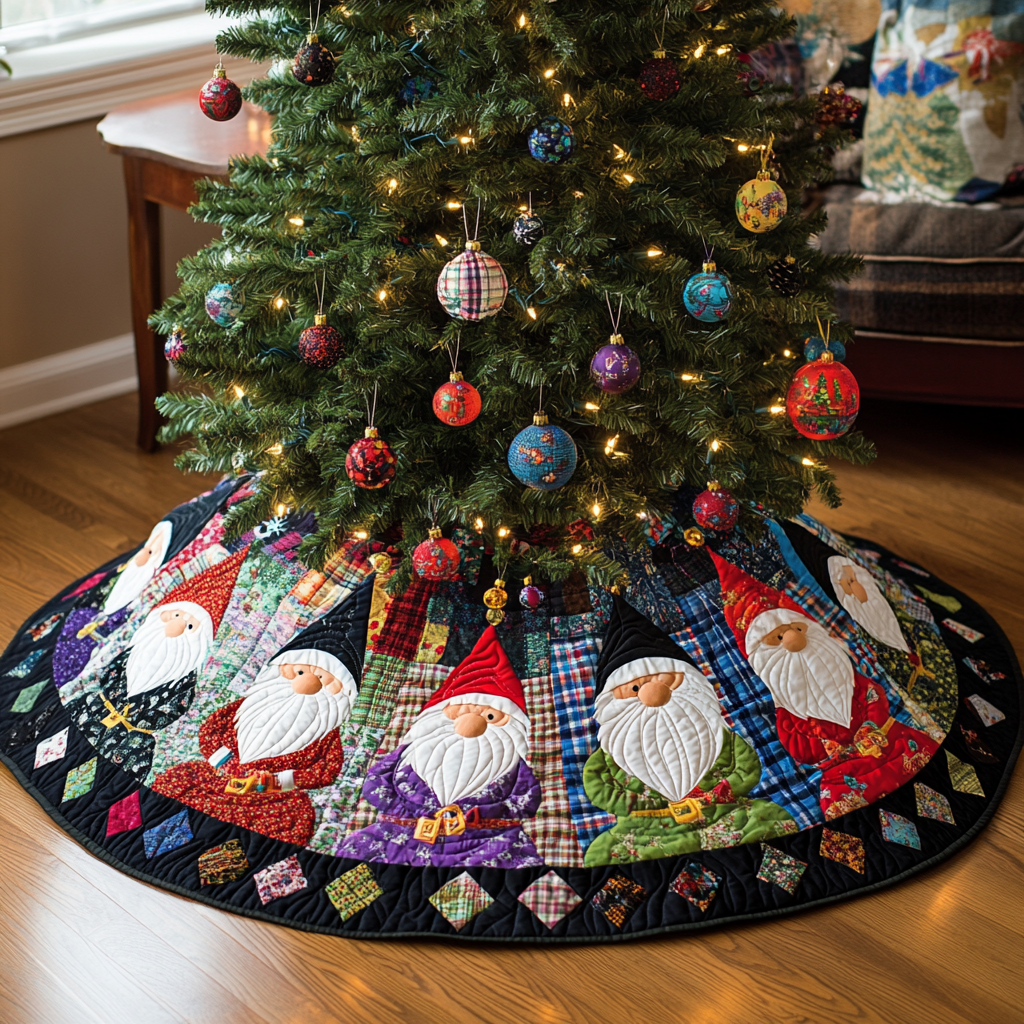 Christmas Gnome TAI021024140 Quilted Tree Skirt