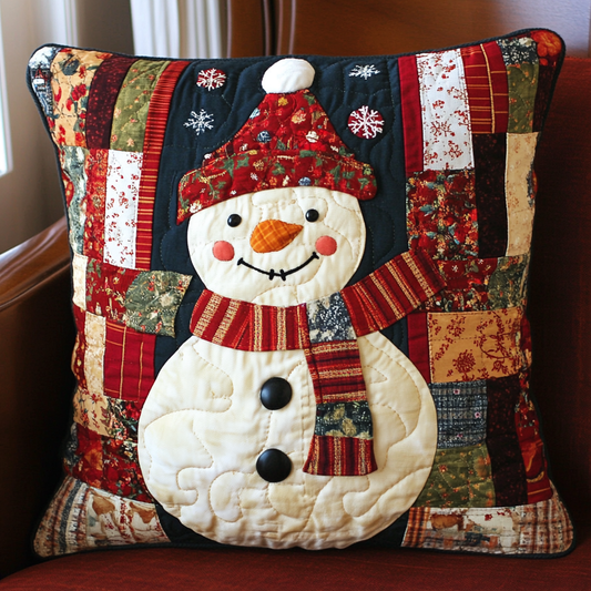 Christmas Snowman TAI130824252 Quilted Pillow Case