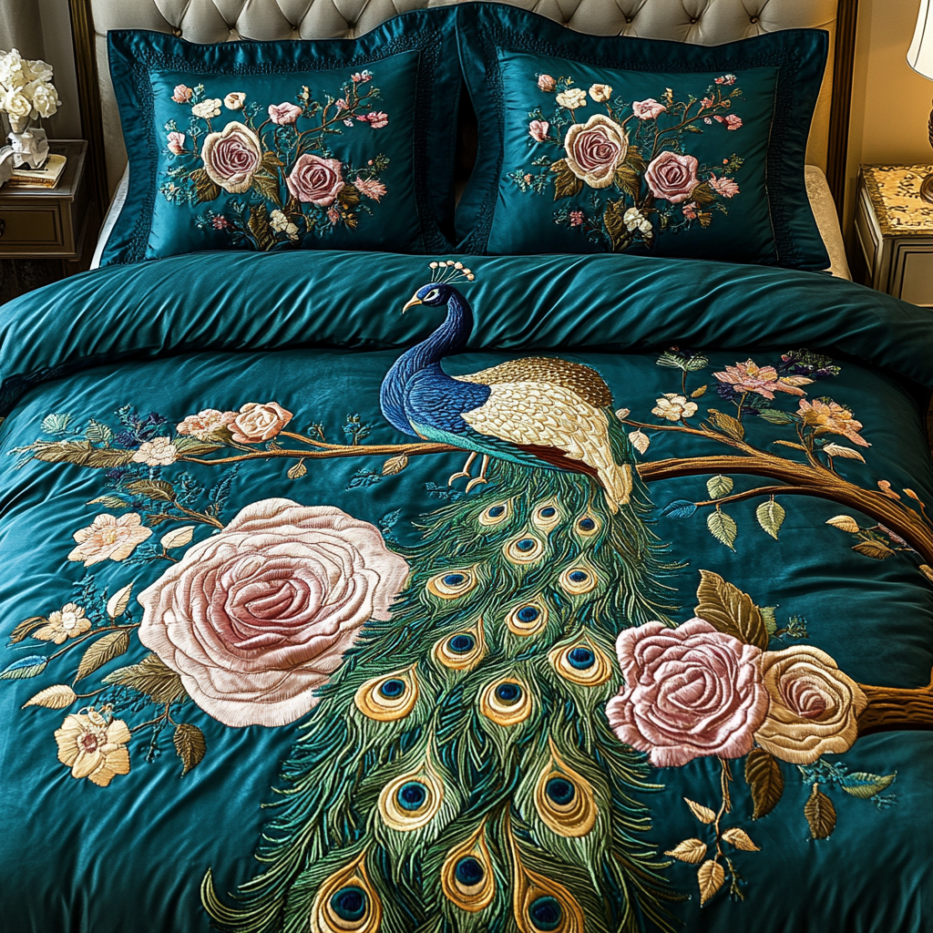 Peacock TAI201124299 Quilt Bedding Set