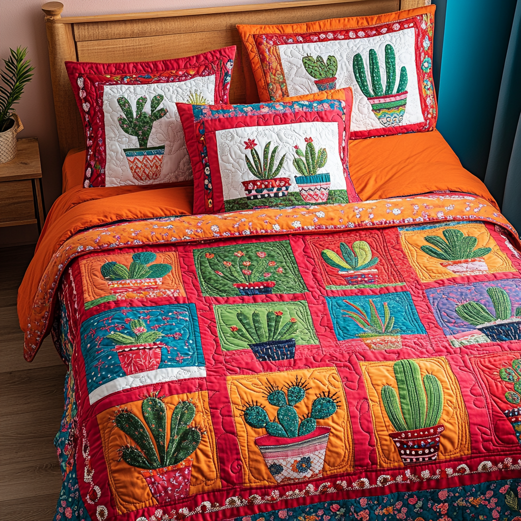 Cactus DAI190824231 Quilt Bedding Set