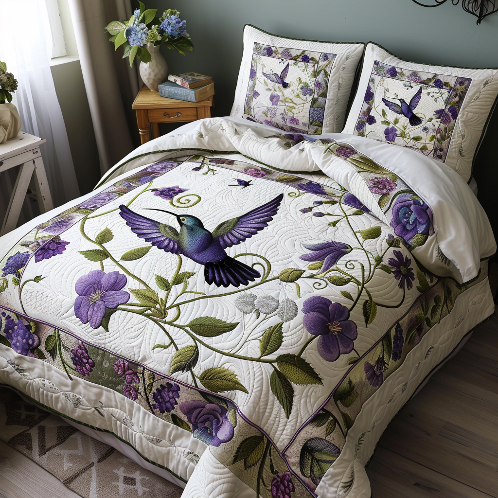 Hummingbird TAI100724035 Quilt Bedding Set