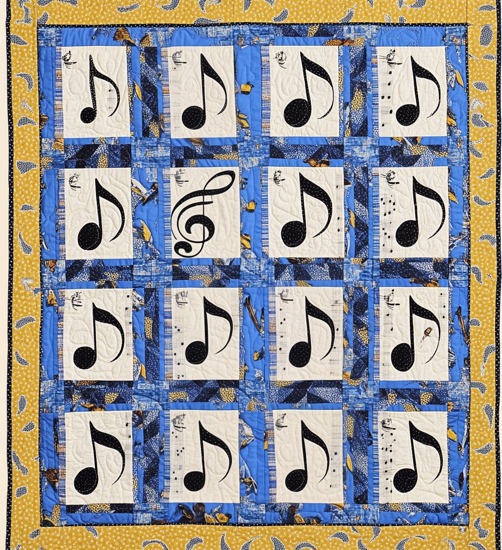 Music Note DAI110225070 Quilt Blanket