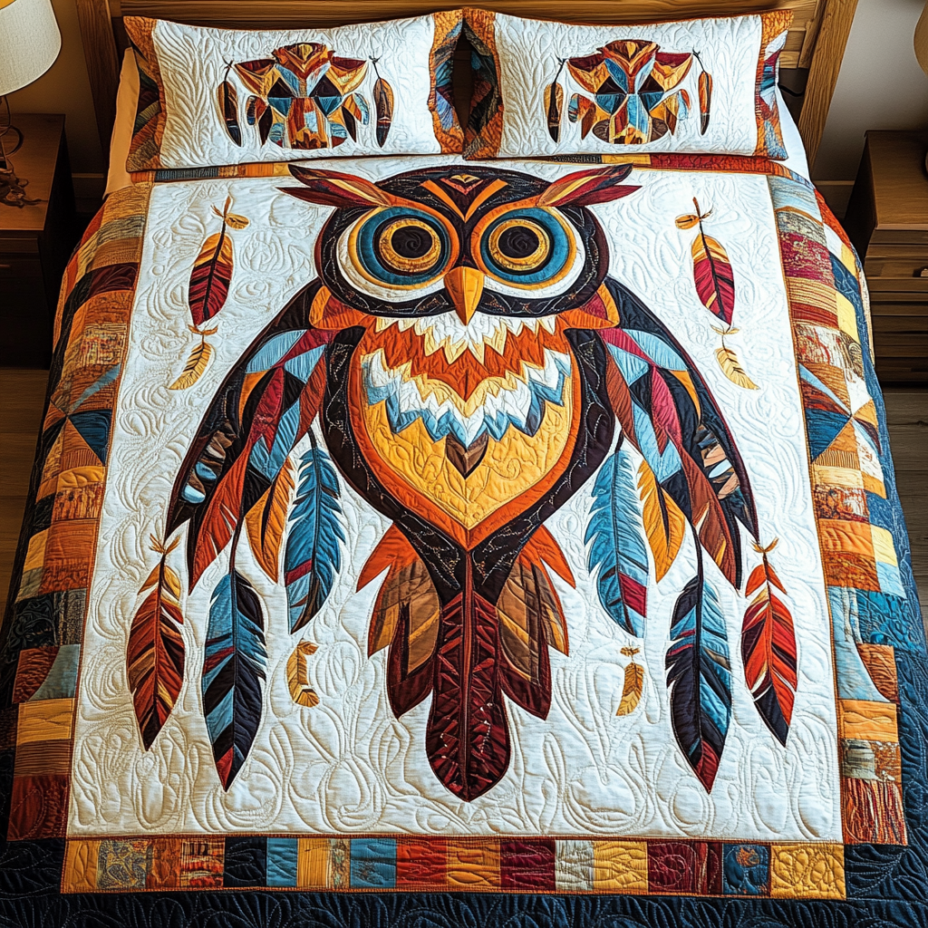 Native American Owl DAI171224200 Quilt Bedding Set