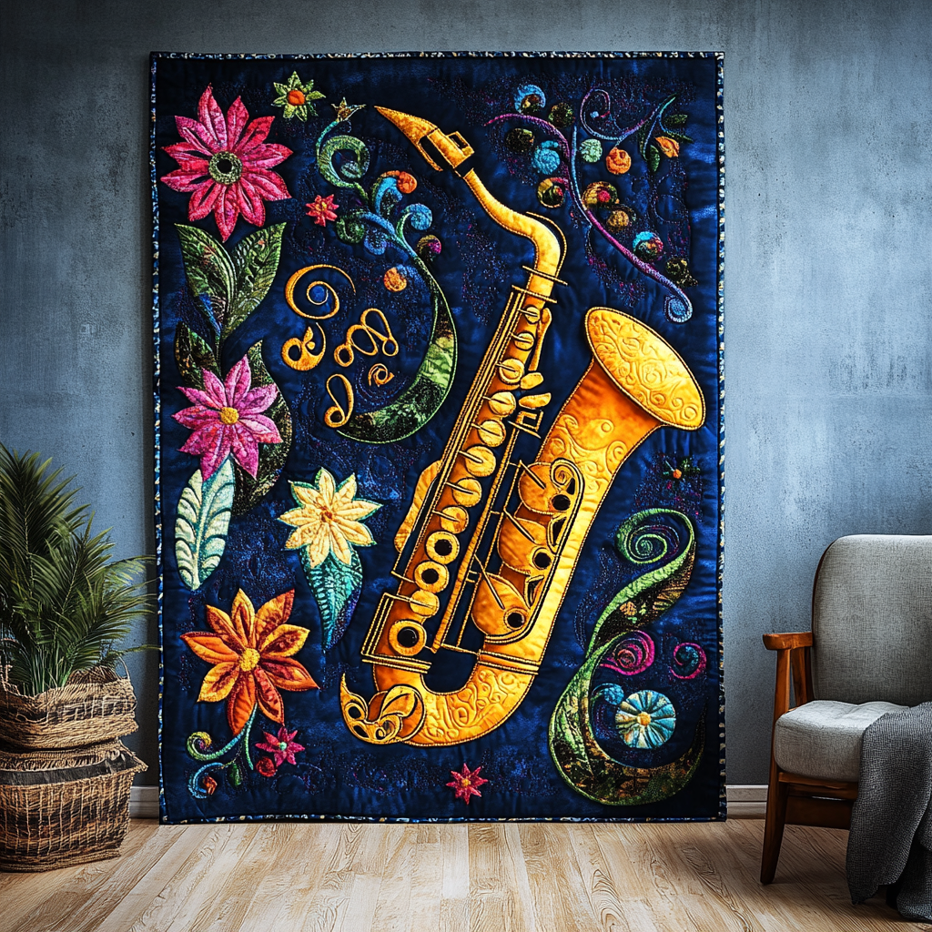 Saxophone DAI110225077 Quilt Blanket
