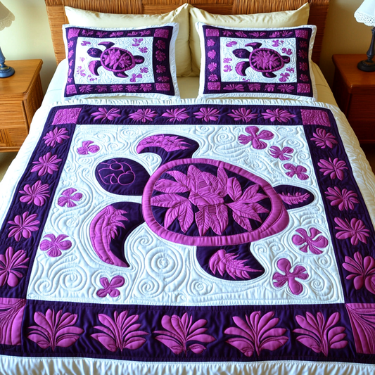 Hawaiian Turtle DAI040225229 Quilt Bedding Set