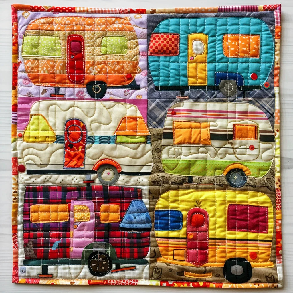 Camping Caravan TAI060324163 Quilted Placemats