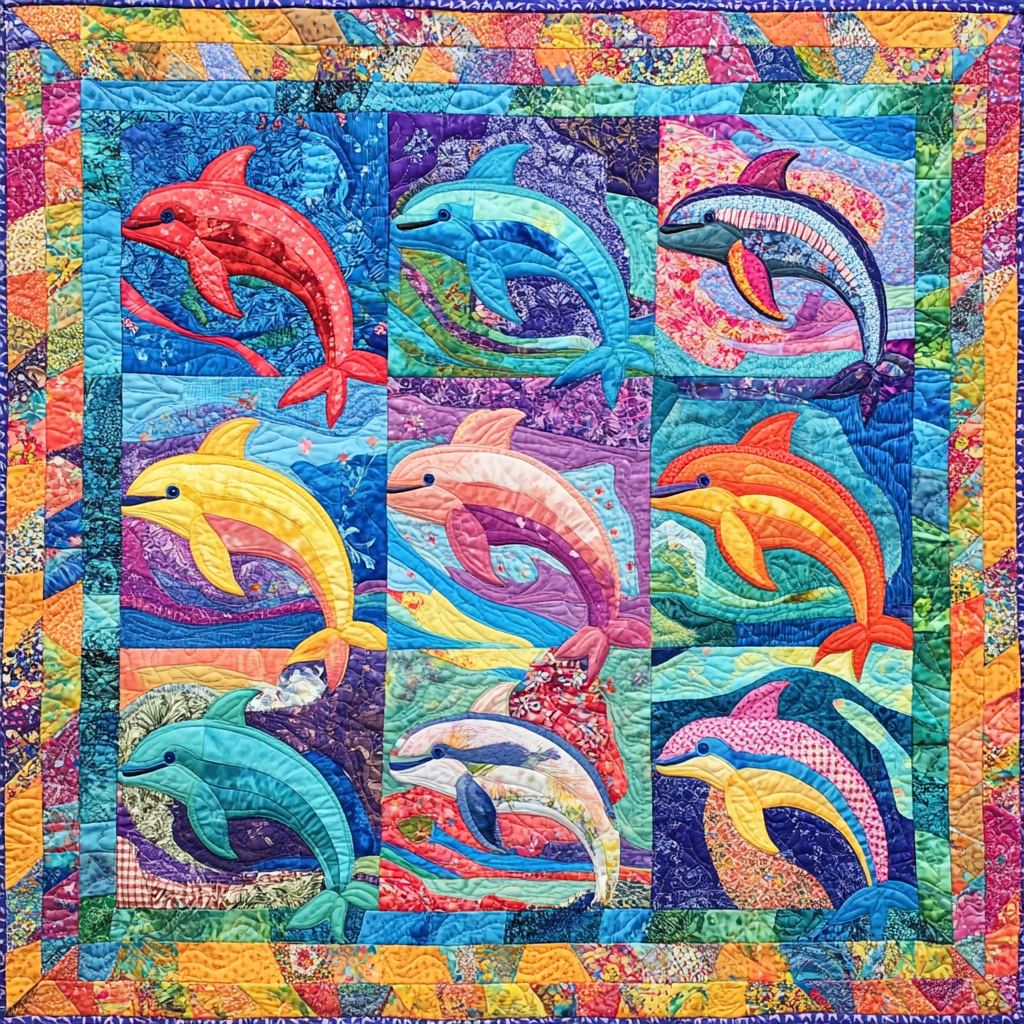 Dolphin DAI190225030 Quilt Blanket – Alpha Quilt