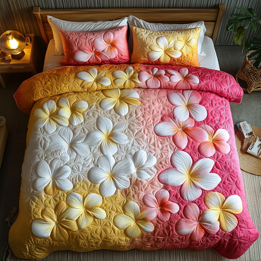 Plumeria Flower DAI040225262 Quilt Bedding Set