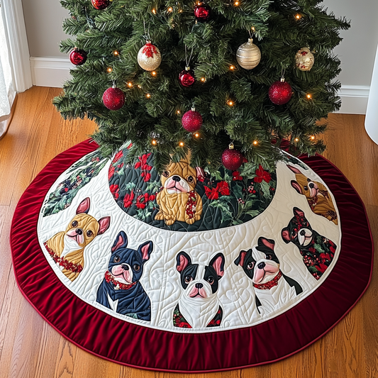 French Bulldog TAI041024223 Quilted Tree Skirt