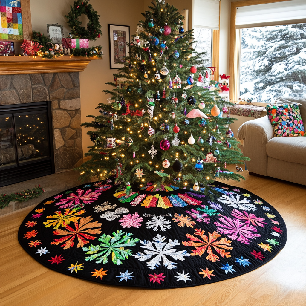 Christmas Snowflake TAI021024172 Quilted Tree Skirt