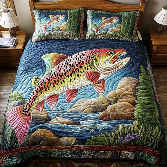 Trout Fish DAI150125187 Quilt Bedding Set