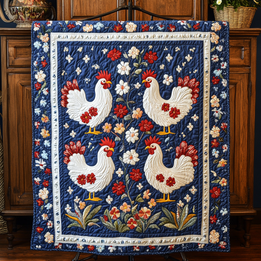 Patriotic Rooster DAI110225100 Quilt Blanket