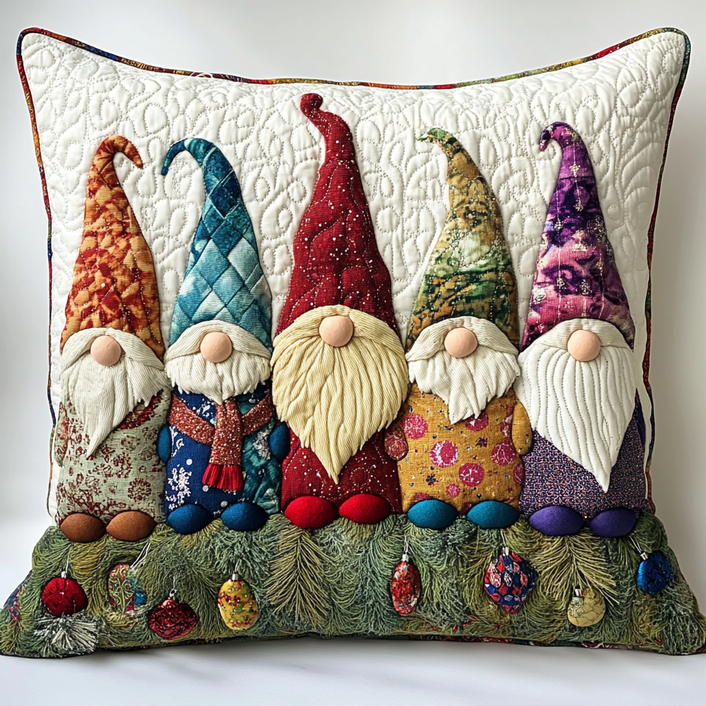 Christmas Gnome TAI181024495 Quilted Pillow Case