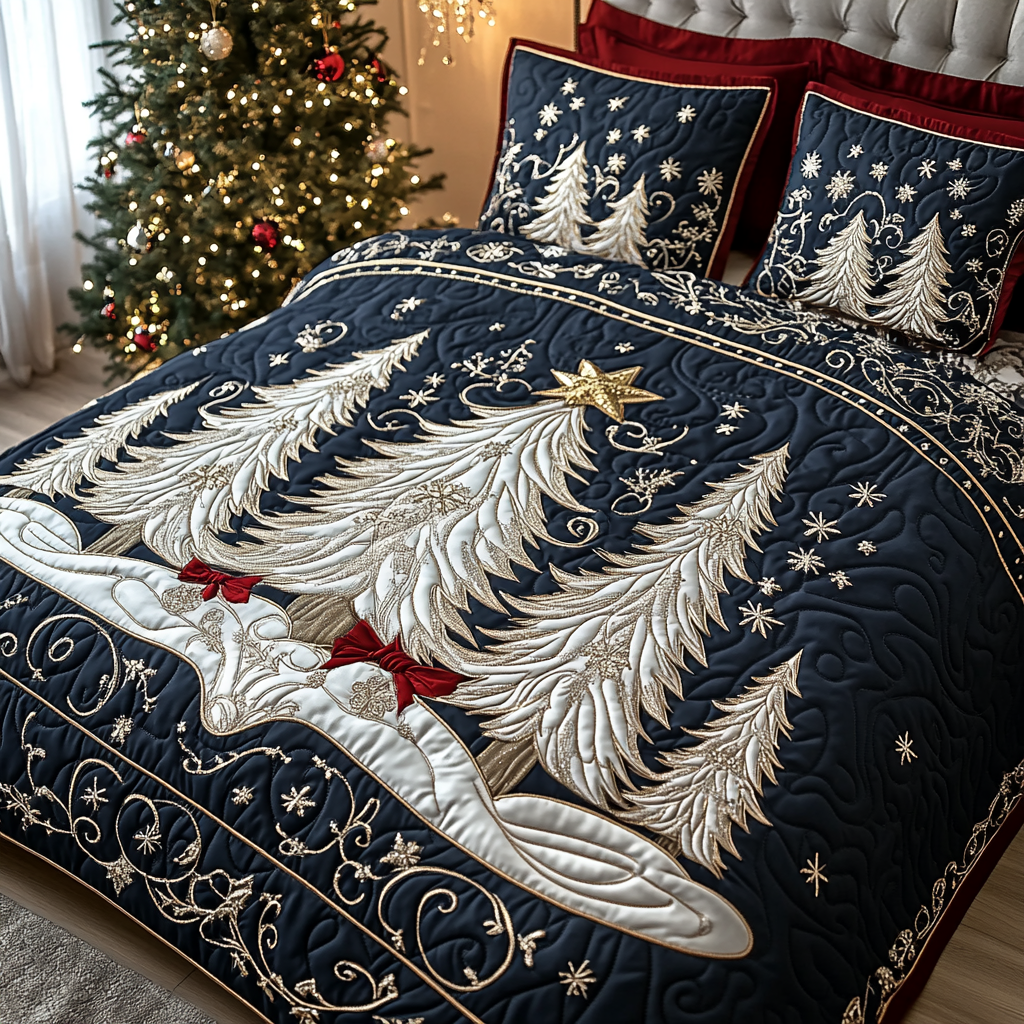 Christmas Tree TAI141124094 Quilt Bedding Set