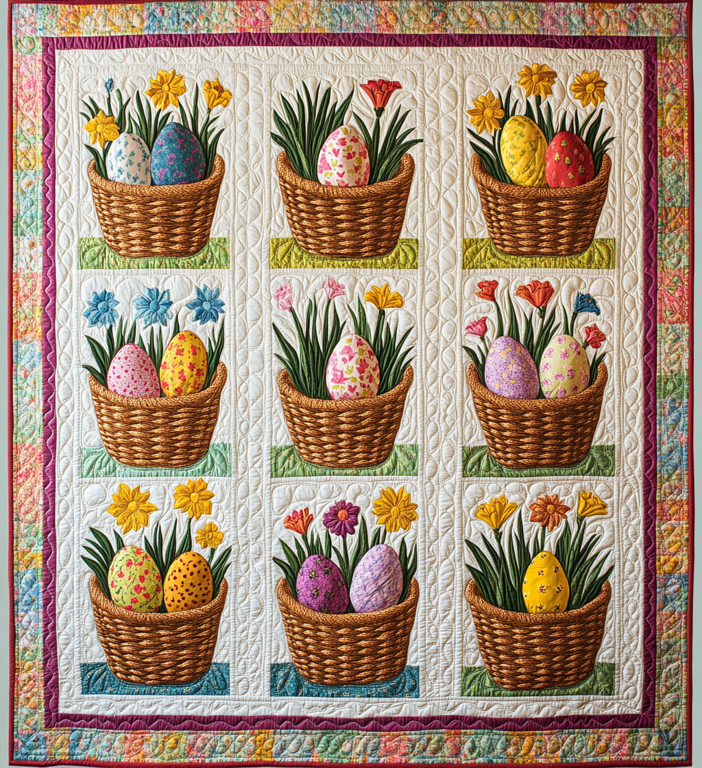 Easter Egg DAI241224444 Quilt Blanket