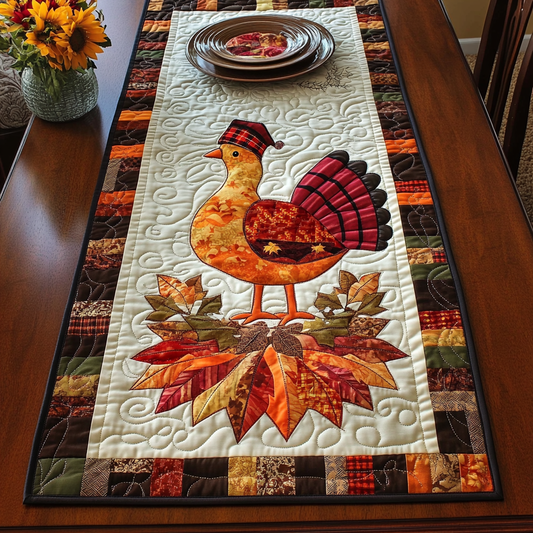 Autumn Turkey TAI041024334 Quilted Table Runner