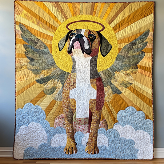 Boxer Angel DAI150125047 Quilt Blanket