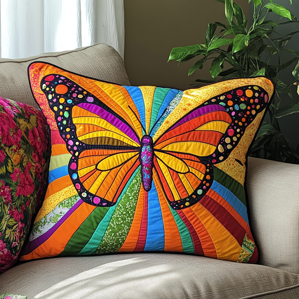 Monarch Butterfly DAI110225298 Quilted Pillow Case