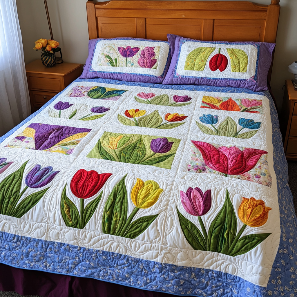 Tulip DAI280824034 Quilt Bedding Set