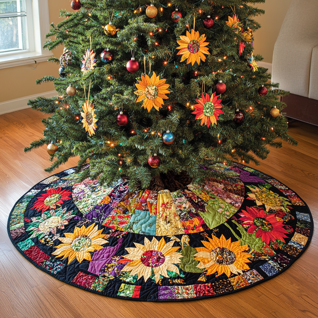 Sunflower TAI021024148 Quilted Tree Skirt