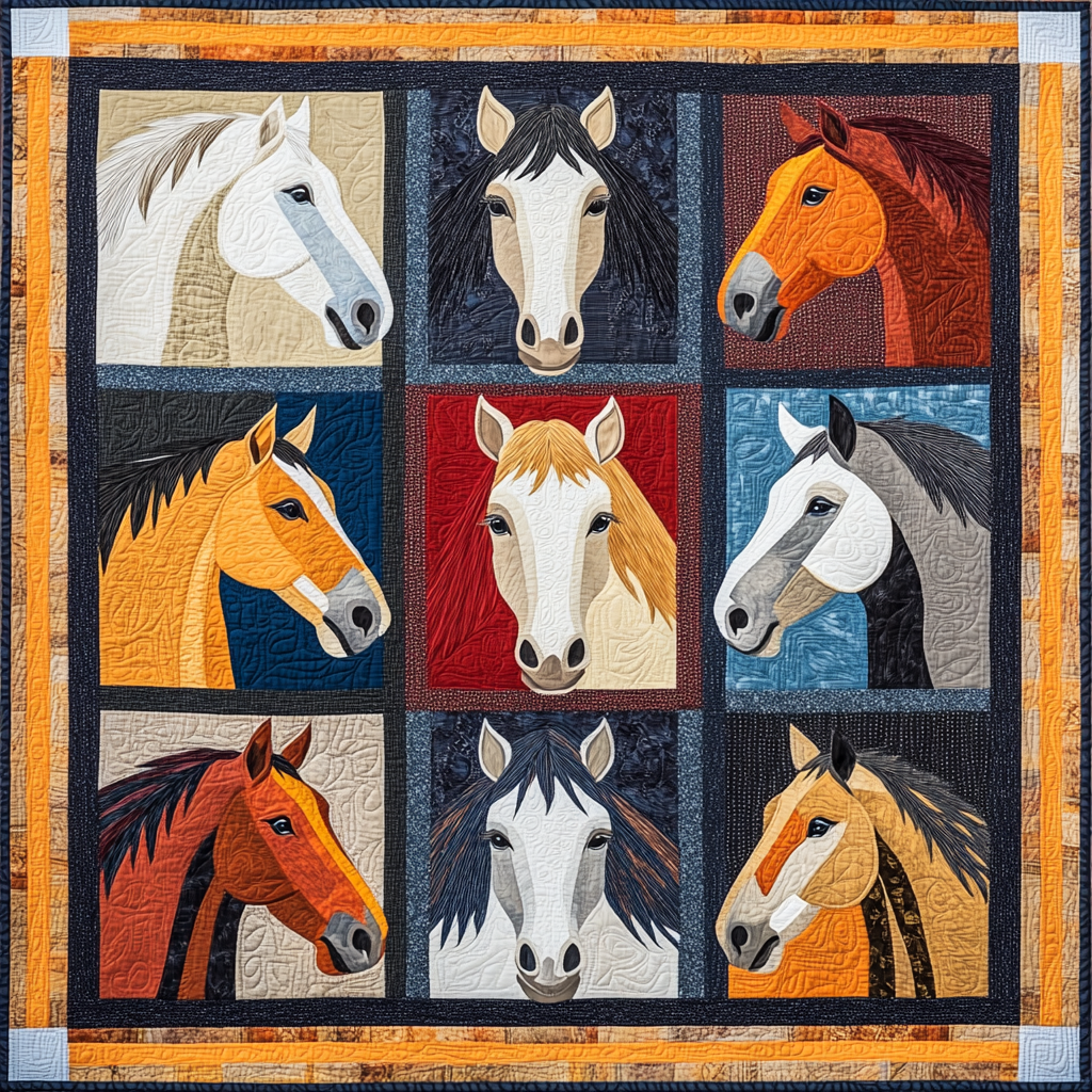 Horse DAI070824085 Quilt Blanket