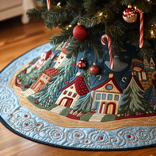 Christmas Houses TAI091024288 Quilted Tree Skirt