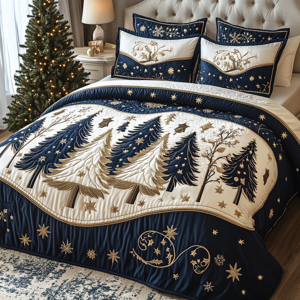 Christmas Tree TAI141124081 Quilt Bedding Set