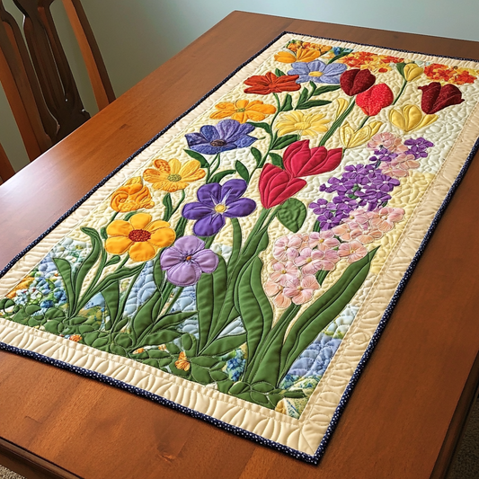 Flower Garden DAI040225454 Quilted Table Runner