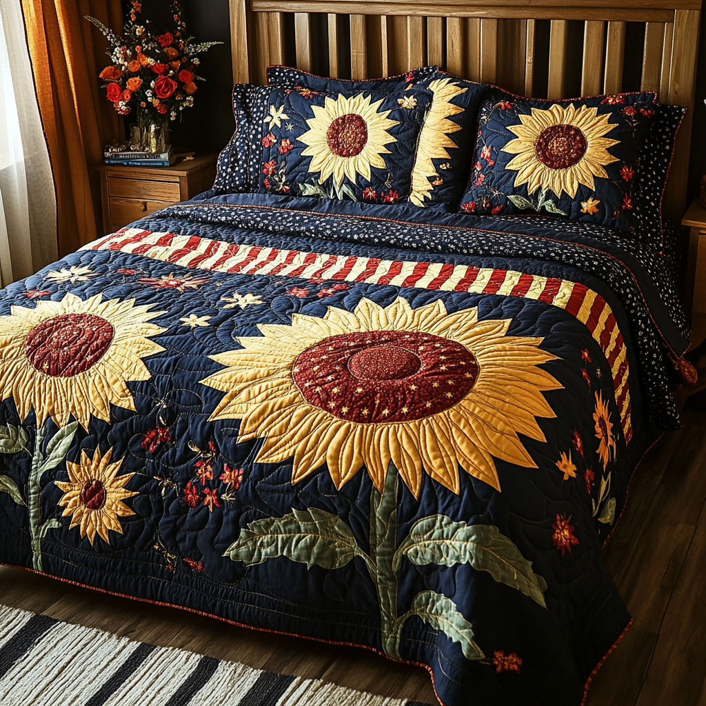 Sunflower TAI041024571 Quilt Bedding Set