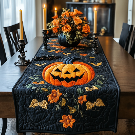 Halloween Pumpkin TAI021024212 Quilted Table Runner