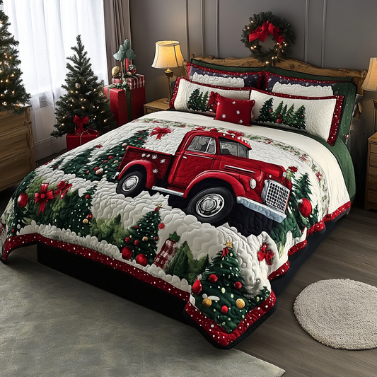 Christmas Truck TAI260924009 Quilt Bedding Set