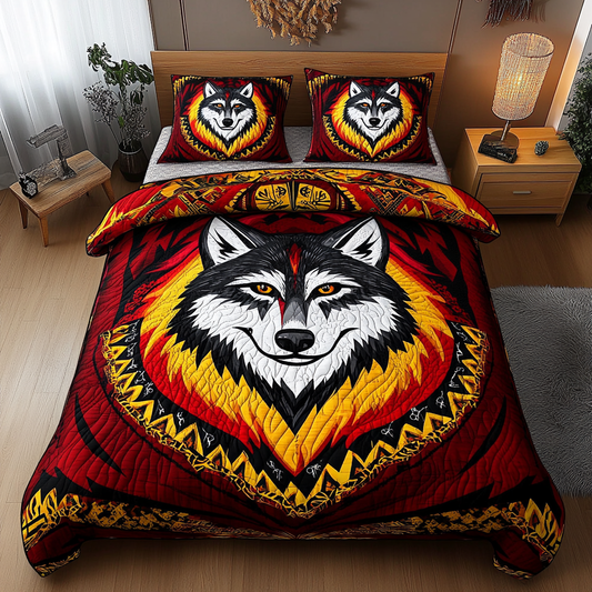 Native American Wolf DAI171224192 Quilt Bedding Set