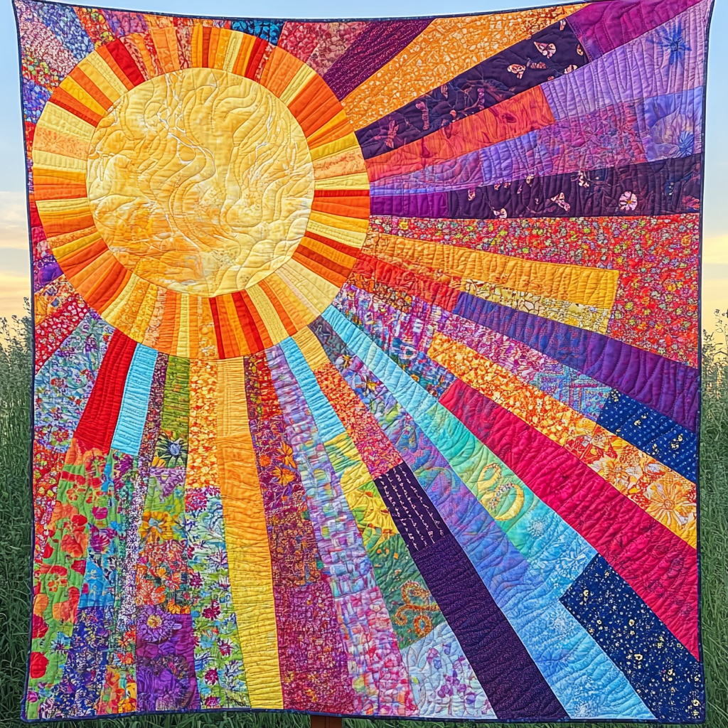 Hippie Sun TAI021024277 Quilt Blanket