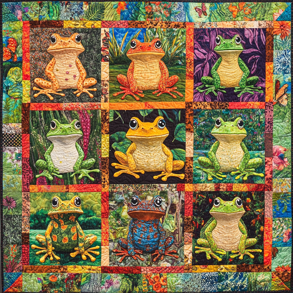 Frog TAI01102451 Quilt Blanket